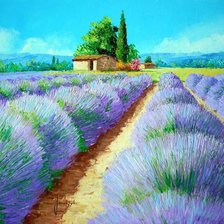 Схема вышивки «Лавандовые поля»