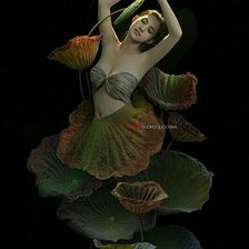 Схема вышивки «Девушка-Лотос1»