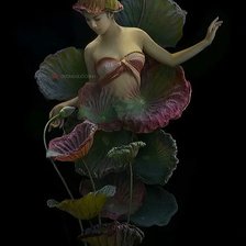 Схема вышивки «Девушка-Лотос3»