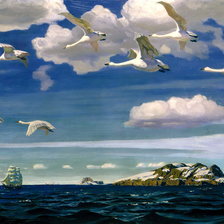 Схема вышивки «В голубом просторе»