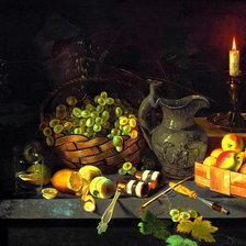 Схема вышивки «Натюрморт со свечой»