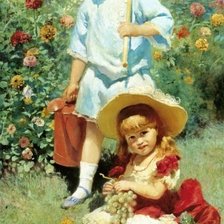 Схема вышивки «Портрет детей художника»