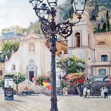 Схема вышивки «Старый город»