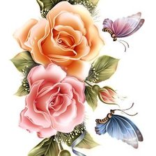 Схема вышивки «цветы»