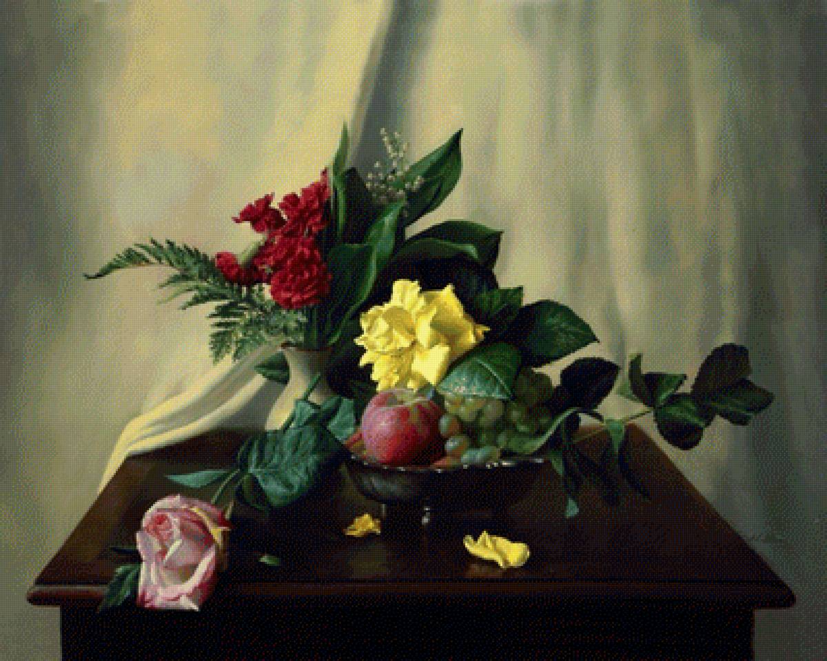 Натюрморт 8. Алексей Антонов - розы, букет, натюрморт, цветы, живопись - предпросмотр