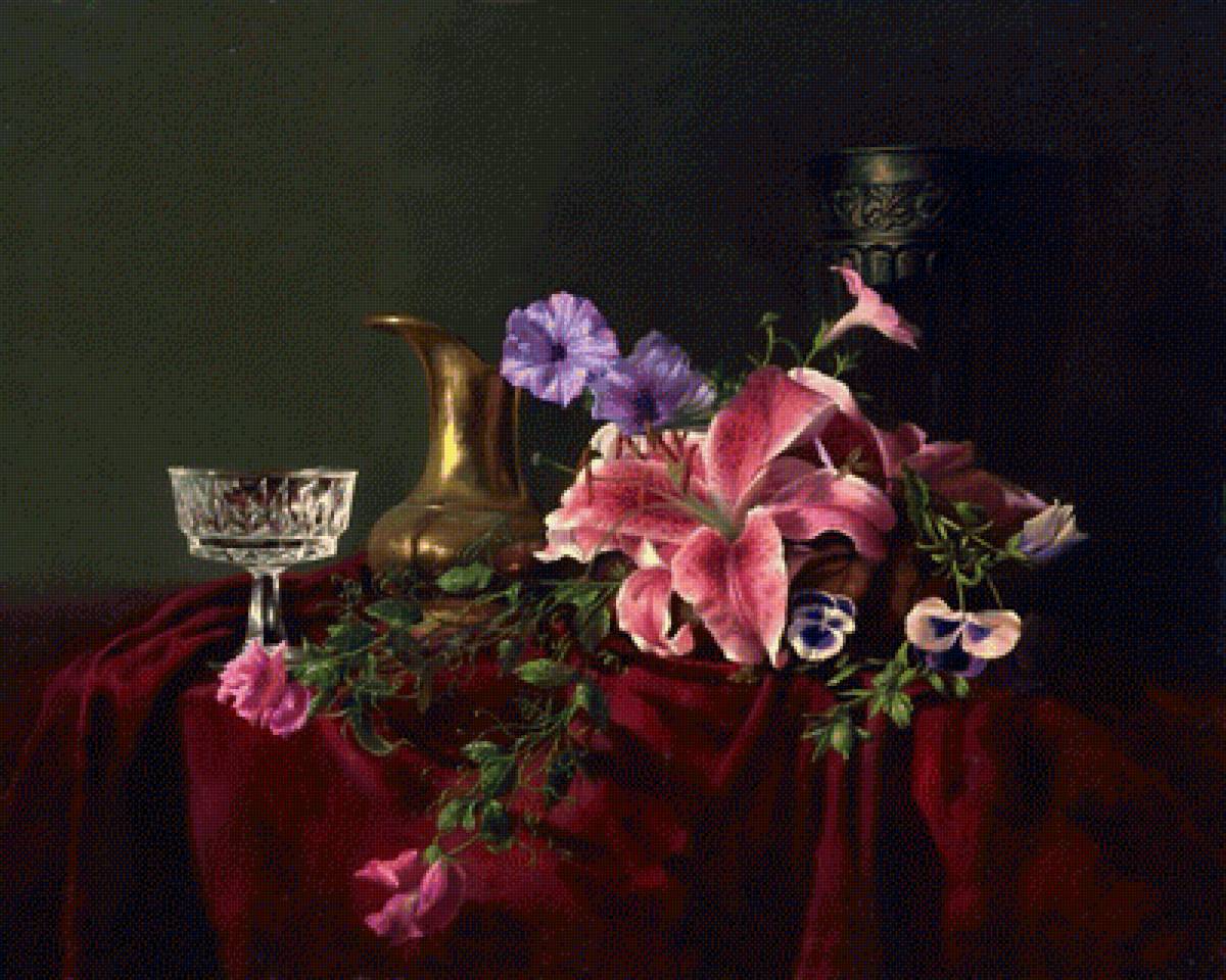 Натюрморт 12. Алексей Антонов - цветы, живопись, ваза, натюрморт - предпросмотр