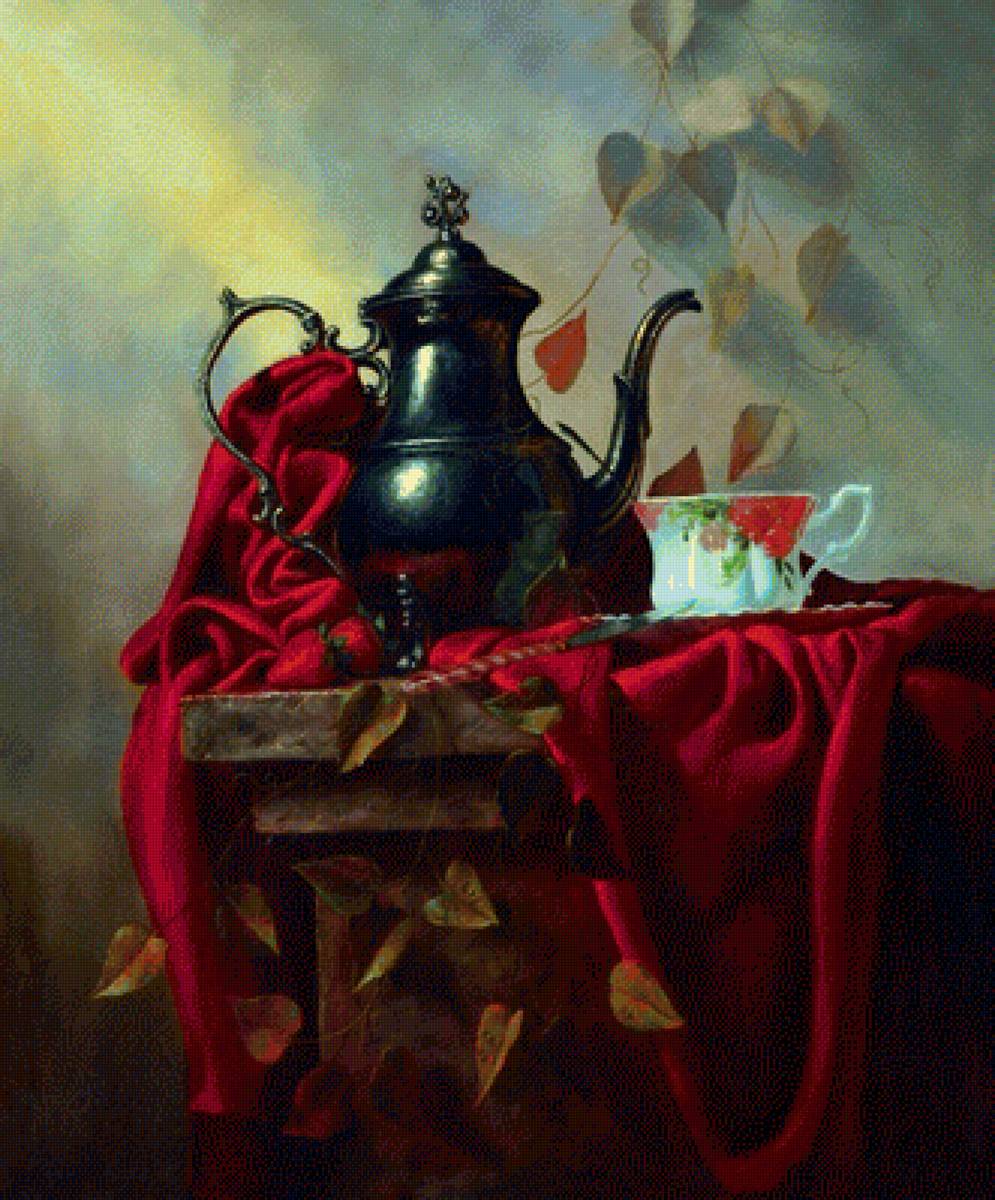 Натюрморт 14. Алексей Антонов - живопись, чайник, натюрморт - предпросмотр