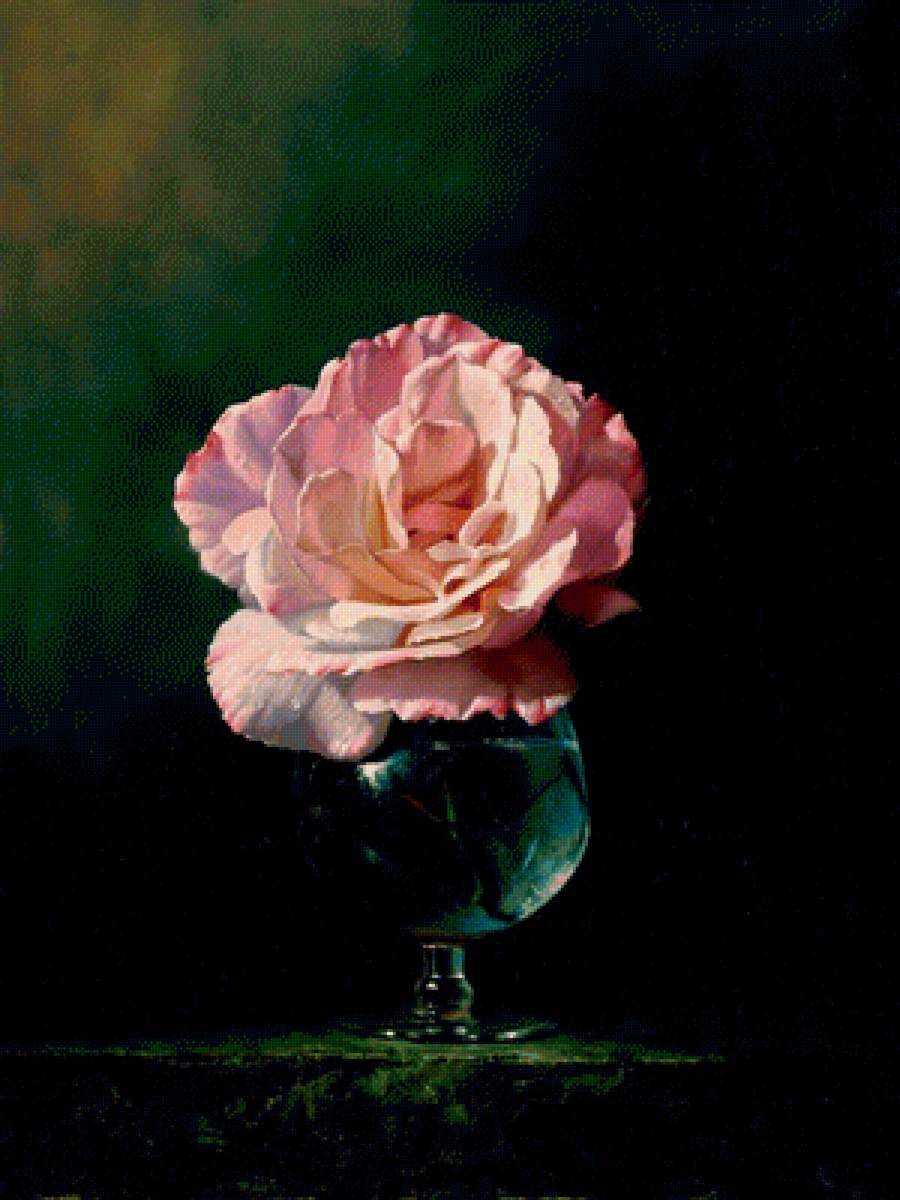 Натюрморт 17. Алексей Антонов - цветы, роза, ваза, живопись, натюрморт - предпросмотр