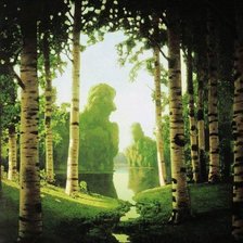 Схема вышивки «Берёзовая роща. Куинджи»