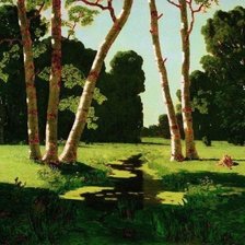 Схема вышивки «Берёзовая роща 2. Куинджи»