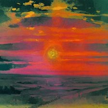 Закат зимой. Куинджи