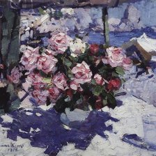 Схема вышивки «Розы .К. Коровин»