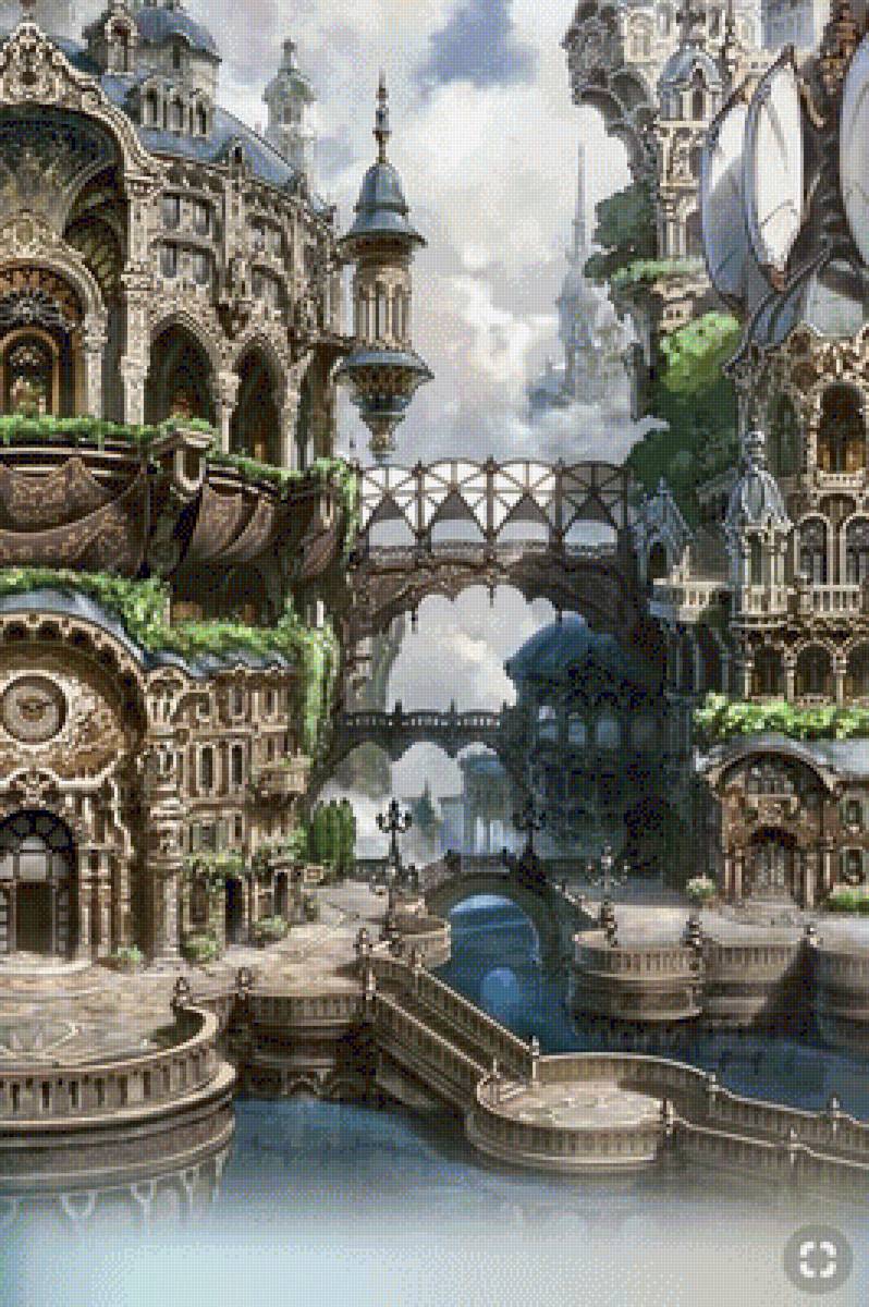 Сказочный город - город, фэнтези - предпросмотр