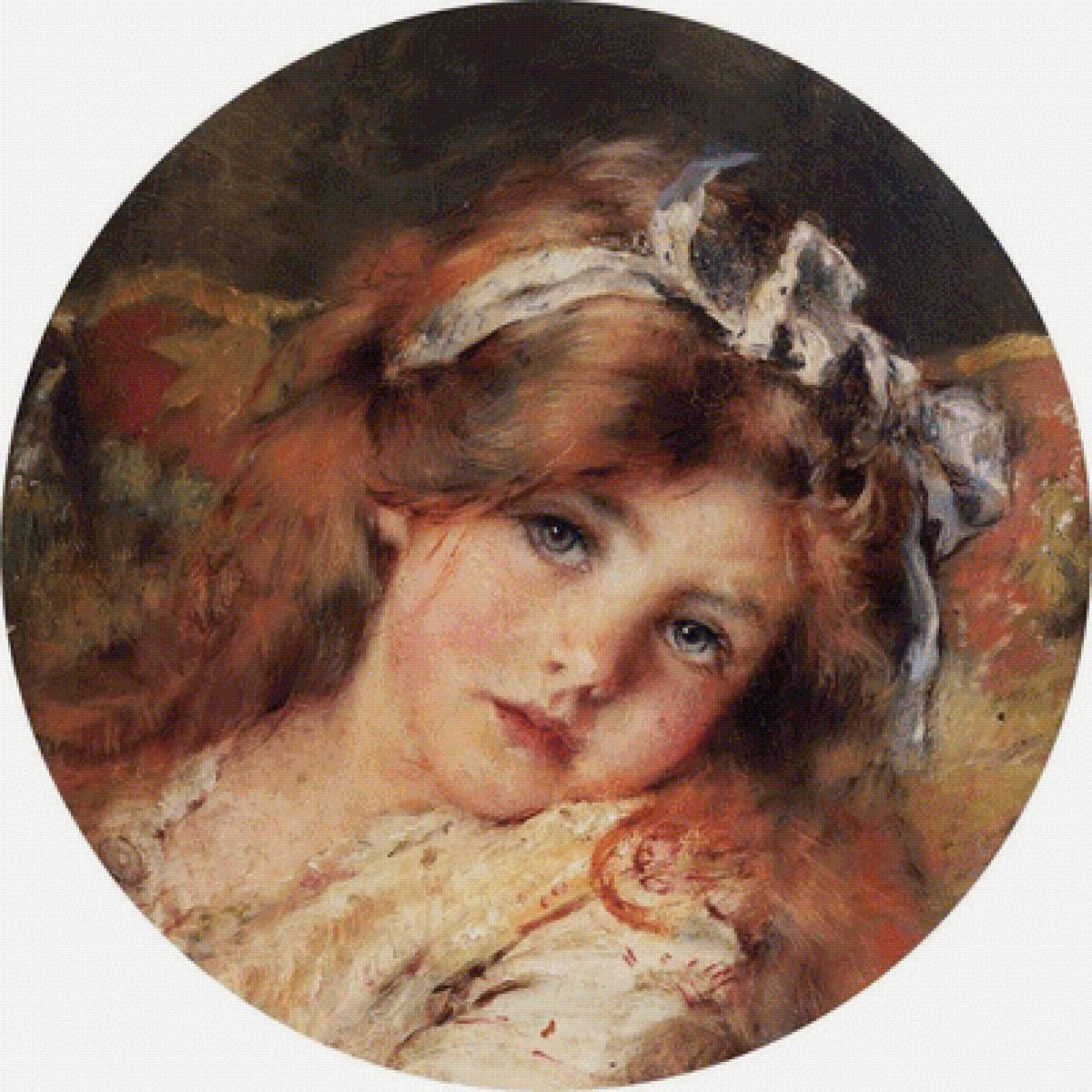 Портрет девочки. Маковский - девочка, портрет, живопись - предпросмотр