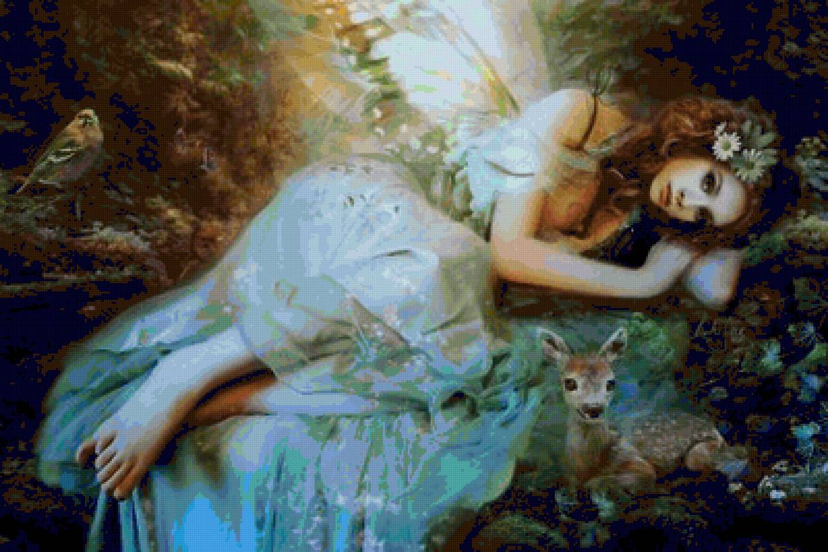 Beautifully fairy girl - goddess, fantasy, girl, butterfly, art, fantastic, fly, fairy, w - предпросмотр