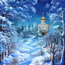 Схема вышивки «Зимняя ночь»