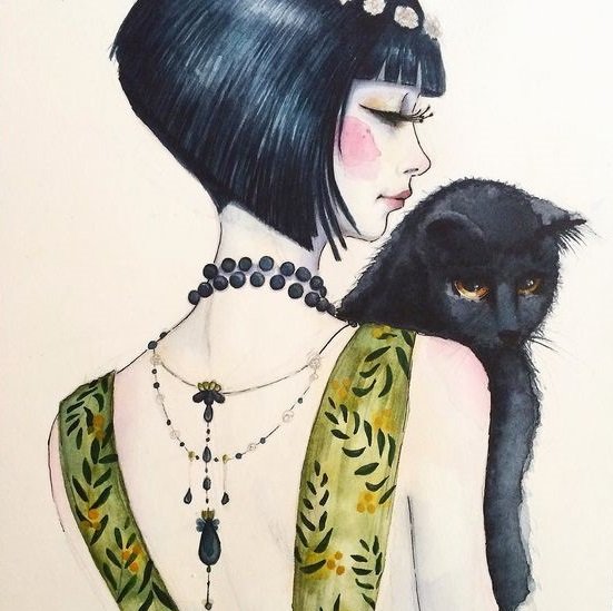 Татьяна и Тилль - кот, коты, девушка - оригинал