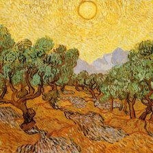 Схема вышивки «Оливковые деревья. Винсент Ван Гог»