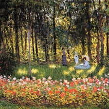 Схема вышивки «В саду. Клод Моне»