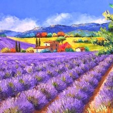 Схема вышивки «Лавандовое поле»