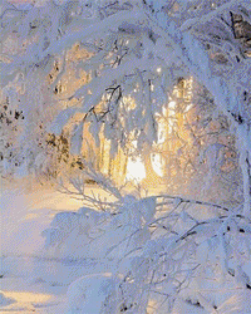 утро в зимнем лесу - предпросмотр