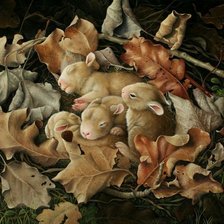 Схема вышивки «Зайчата»