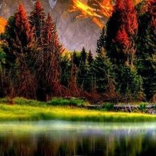 Схема вышивки «Горы»