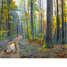 Схема вышивки «Осенний пейзаж»