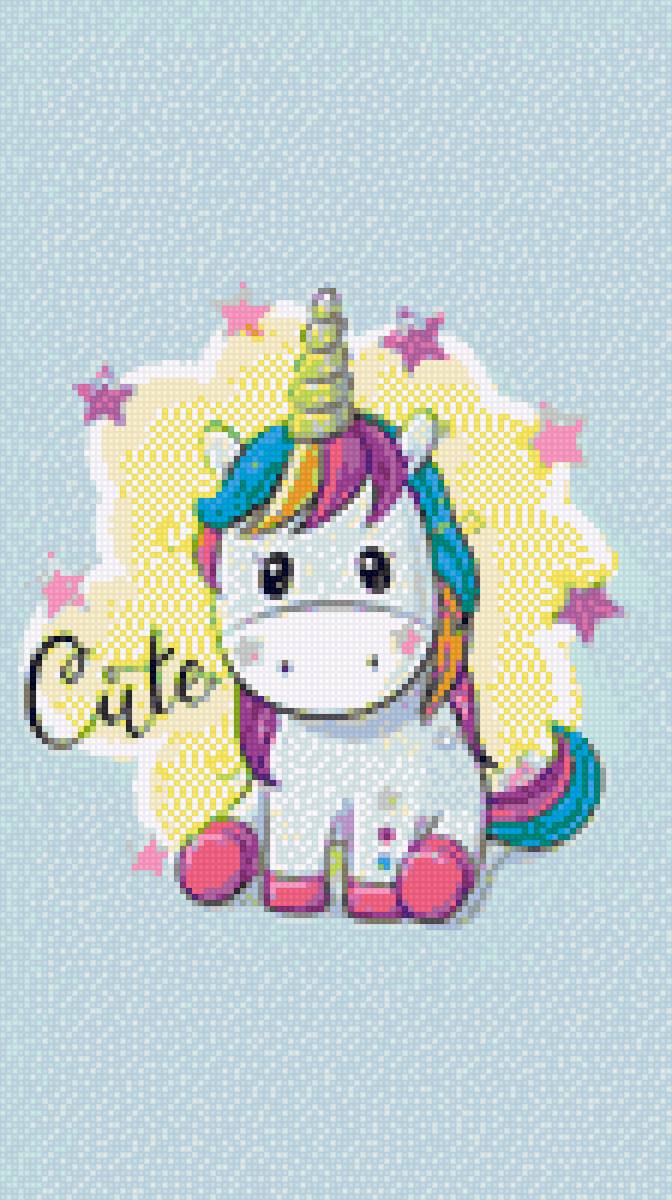 Радужный единорожка - радуга, единорог, детские - предпросмотр