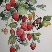 Схема вышивки «клубника»