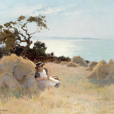 Схема вышивки «Вечер. Артур Клод Страхан»