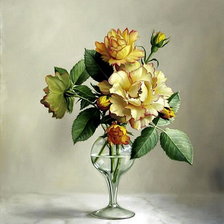 Роза на столе