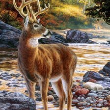 Схема вышивки «олень»