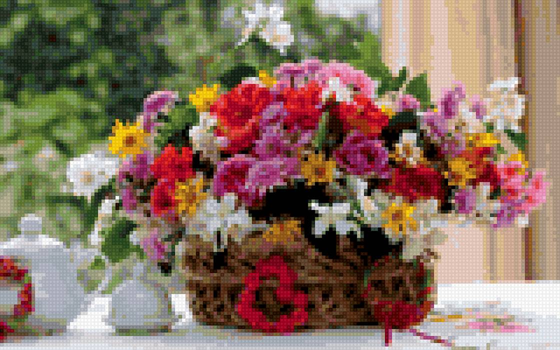 корзина с цветами - предпросмотр