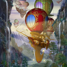 Схема вышивки «воздушый корабль»