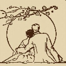 Схема вышивки «Пара на закате»