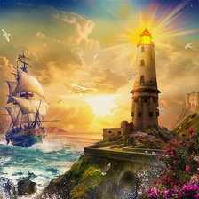 Схема вышивки «морской пейзаж»