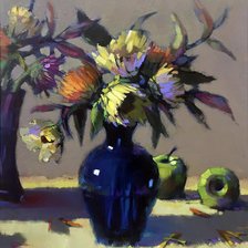 Схема вышивки «Цветы в синей вазе»