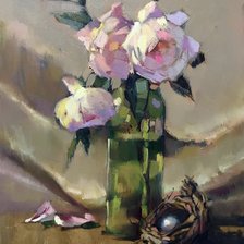 Схема вышивки «Розы в вазе»