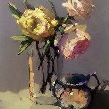 Схема вышивки «Цветы в вазе»