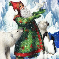 Схема вышивки «Арктический Дед Мороз»