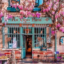 Схема вышивки «улочка в париже»