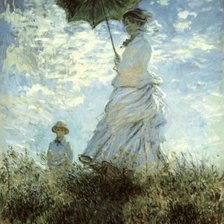 Схема вышивки «Дама под зонтиком 3. Клод Моне»