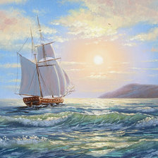 Схема вышивки «Море»