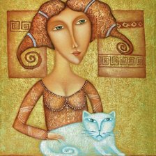 Схема вышивки «Любимая кошка. Дмитрий Сулимов»