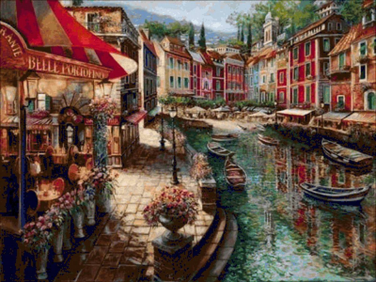 Mis Láminas para Decoupage - river, love, castle, flowers, draw, art - предпросмотр