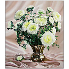 Схема вышивки «Букет хризантем.»