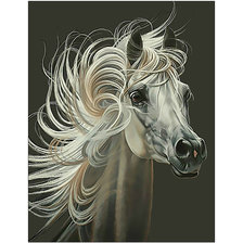 Схема вышивки «Ветер в гриве.»