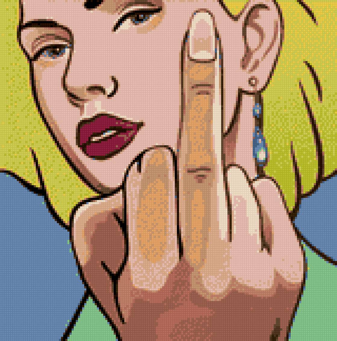 Девушка в стиле поп арт - поп арт - предпросмотр