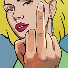 Схема вышивки «Девушка в стиле поп арт»